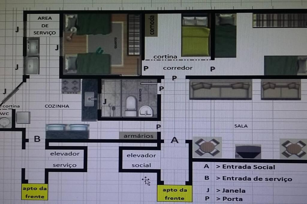Apartamento de 3 Quartos