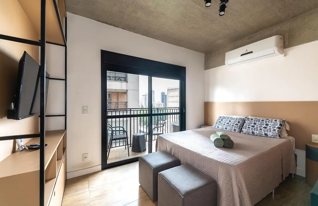 83 New Studio Next Paulista Av, Fast Wifi And Balcony-1