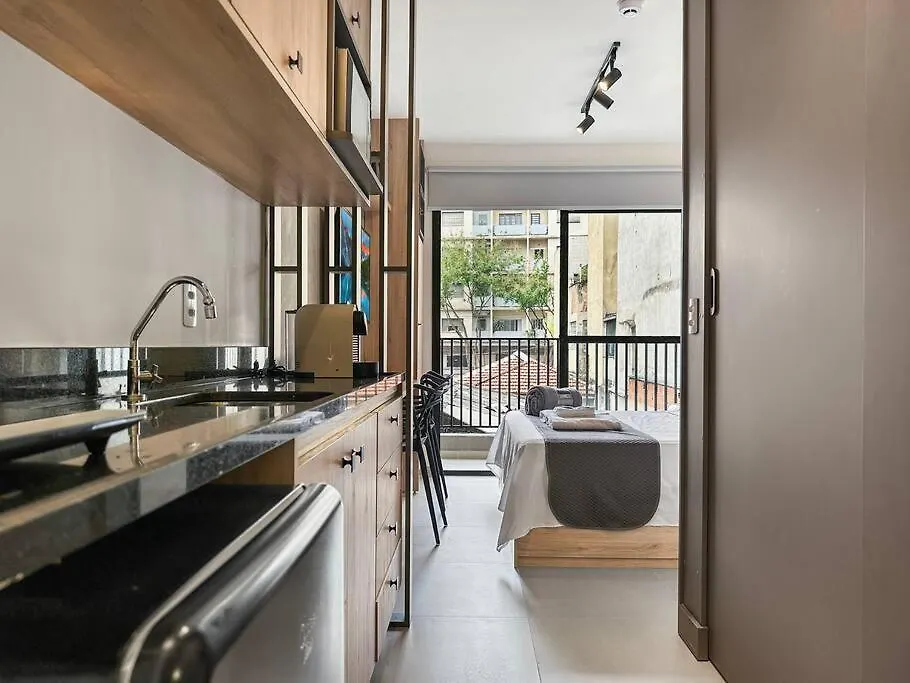 Studio Kitchen Modern Coworking Balcony-1
