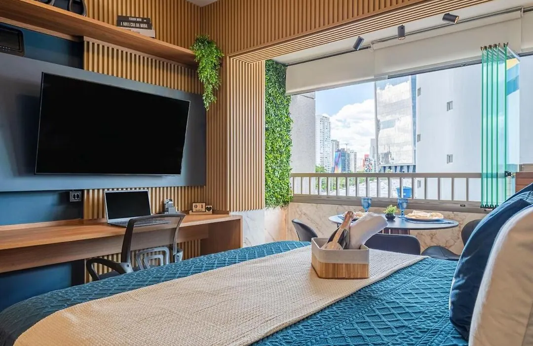 Pinheiros I Faria Lima, Apto Studio, 50m Metrô, Piscina, WI-FI-1