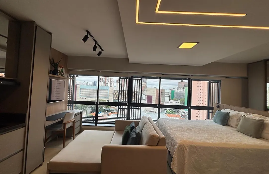 Apartamento novo com vista para o Allianz Parque com 1 vaga gratuita-1
