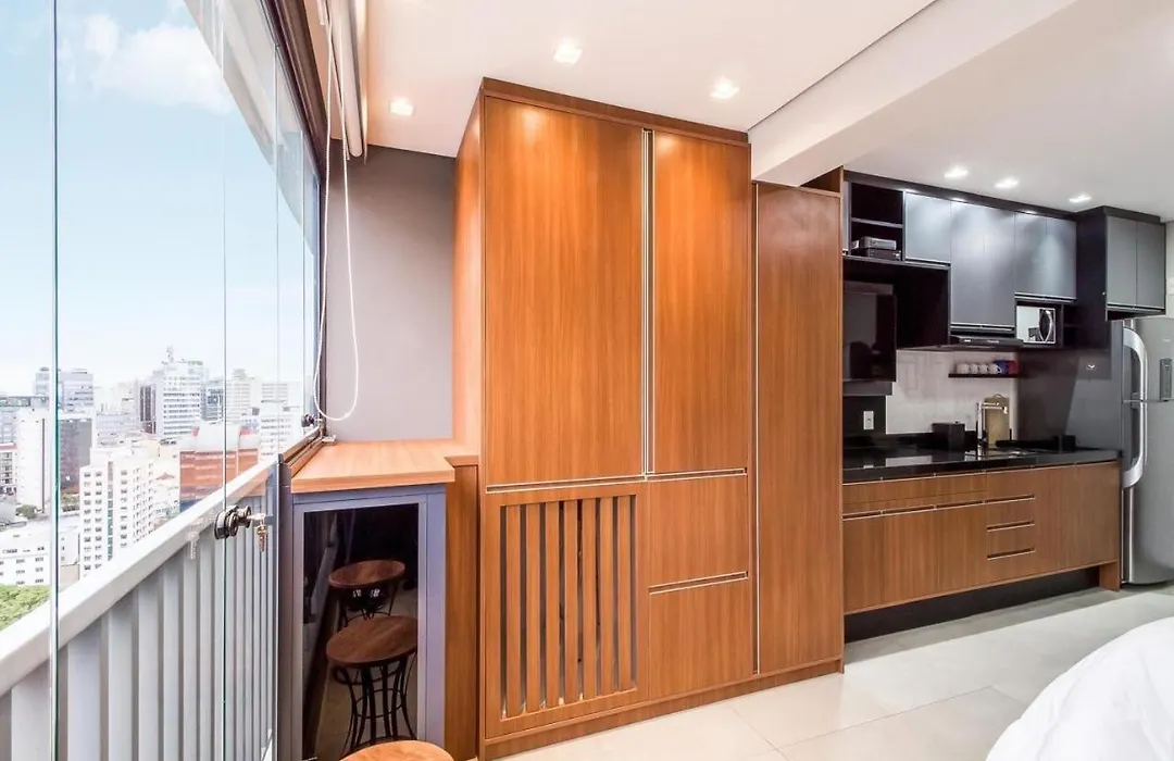 Studio moderno com vista e garagem em Liberdade metrô Vergueiro-1