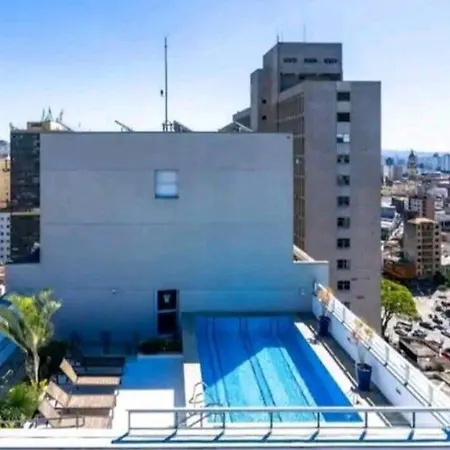 Studio Flex com garagem e piscina no centro de Sp-3