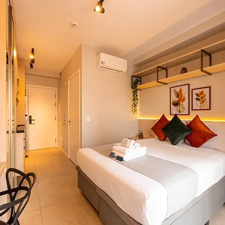 Easy Star - Charmoso studio com cama Queen no Brooklin - NH01I-2