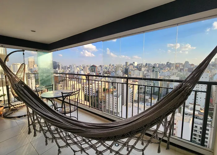 Flat Com Vista Incrivel Em Condominio De Luxo