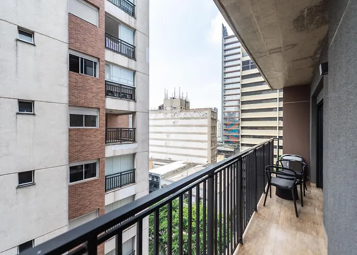 83 New Studio Next Paulista Av, Fast Wifi And Balcony