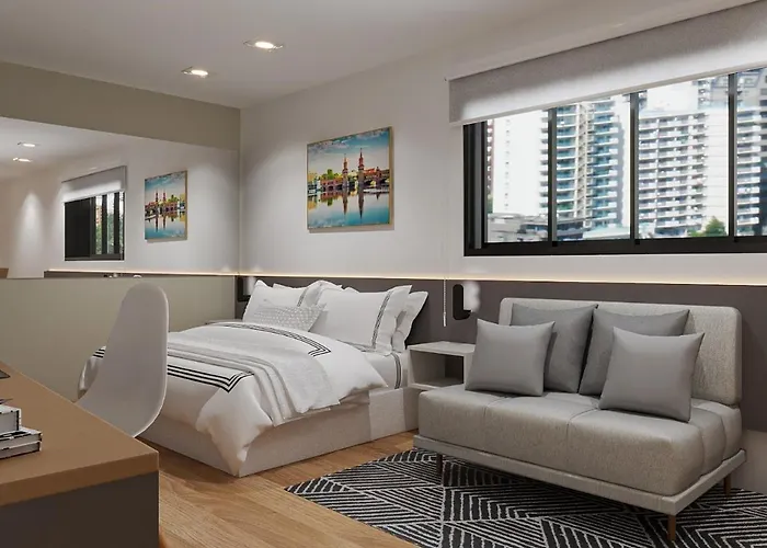 FARIA LIMA, PINHEIROS Estação a 600 metros - ESTUDIOS e Apto de 1QR 1B Completos, Modernos, Aconchegantes - Iguatemi Stay B
