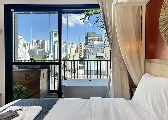 Zen Studio View Bathtub Relaxing Romantic São Paulo