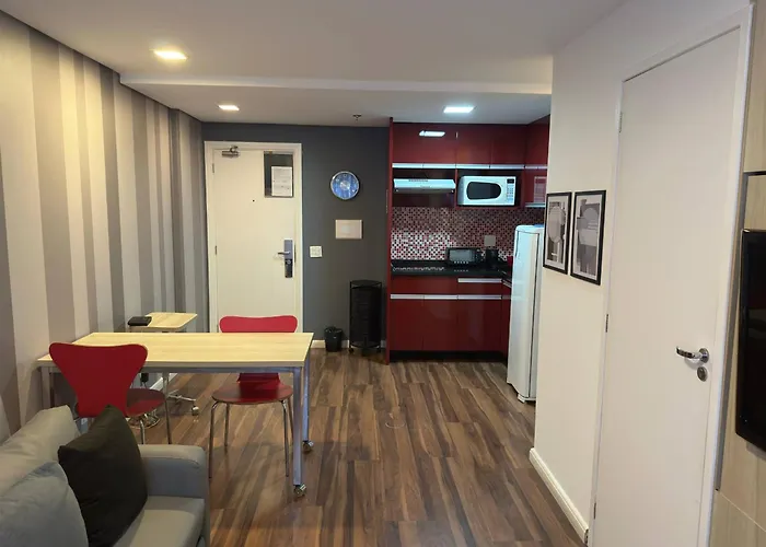 Flat - Apto C Quarto Sala E Cozinha - Timesquare São Paulo