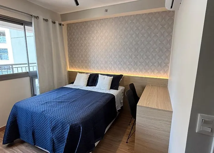 Studio novo e equipado próximo ao metrô e Consulado Americano São Paulo