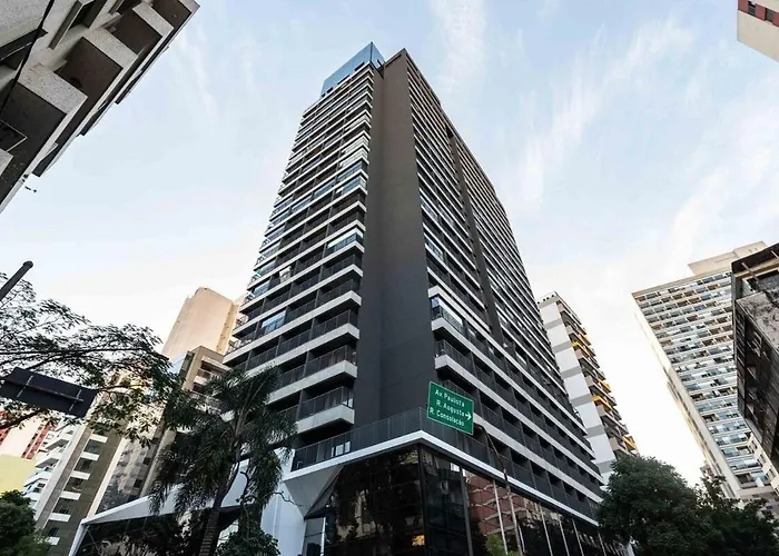 BHaus Bela Vista VN Ueno - Vista Incrível 14o andar - Academia - Lavanderia - Coworking - Mini Mercado - Estacionamento pago no prédio - U0