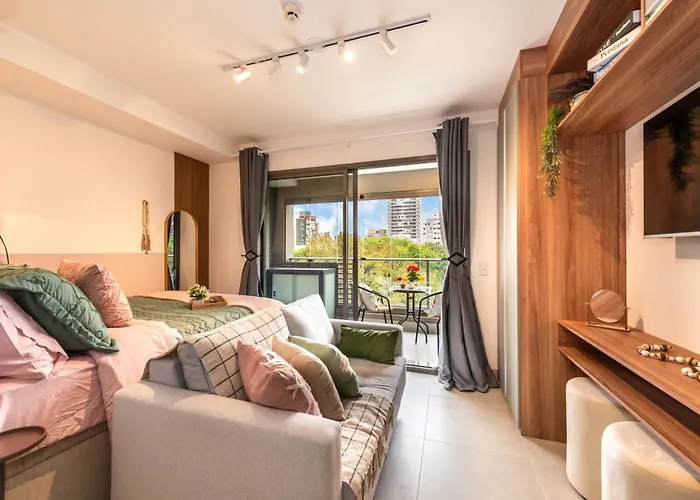 BHaus Allianz Park Arti Perdizes - Studio Deluxe com Varanda - Academia - Lavanderia - Próximo ao Shopping Bourbon - at71 São Paulo