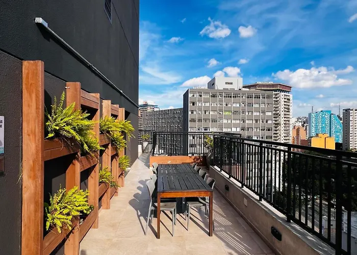 Studio 604 - Seu refúgio Urbano no Coração de São Paulo - Wifi, Vaga, Academia, Lavanderia, Mercado e Rooftop