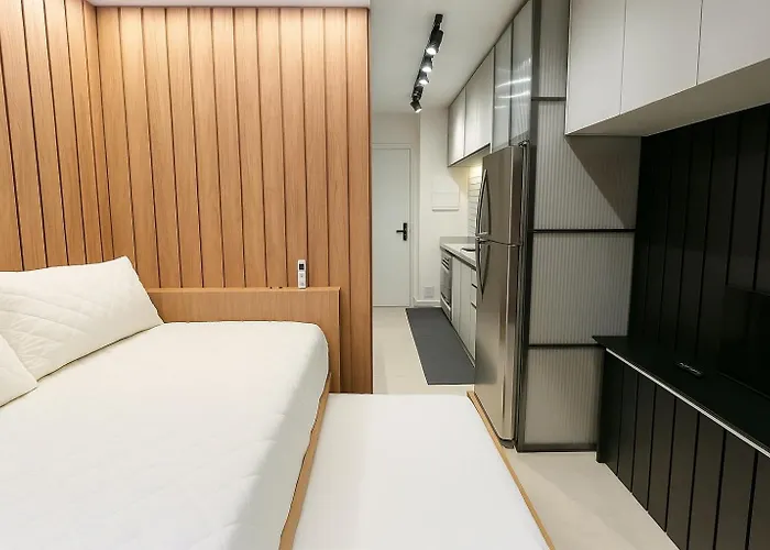 Studio Luxuoso Com Estacionamento, Gym, Tv Smart, Ar Condicionado, Wi-Fi, Coworking