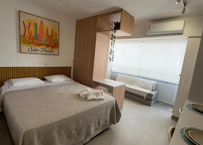 Studio novo e confortável perto da Av Faria Lima, Pinheiros e Vila Madalena