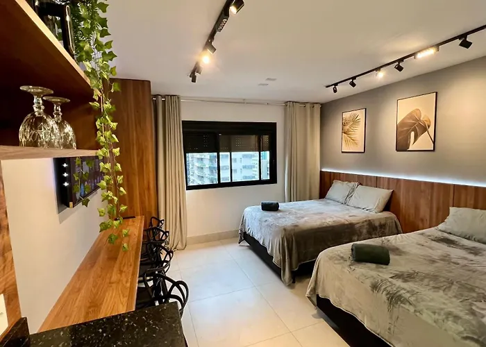 Luxury Flat in Vila Olímpia with Rooftop Pool, Gym, Cinema&More!