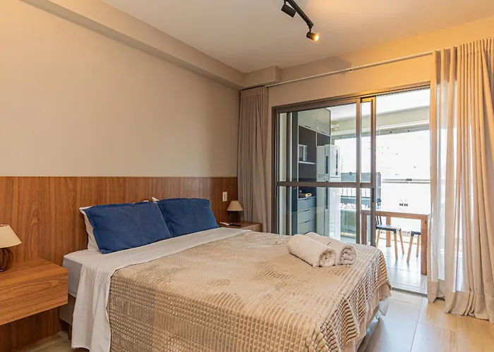 Sky Studio - Vista, Academia e Piscina no Brooklin