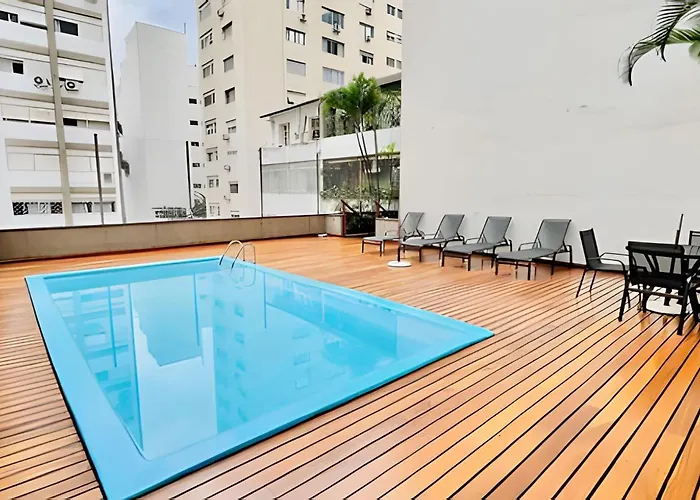 Flat Jardins proximo Oscar Freire em Edificio com Servicos Apto 402