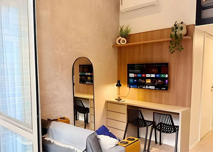 Studio Incrível com mezanino no Brooklin