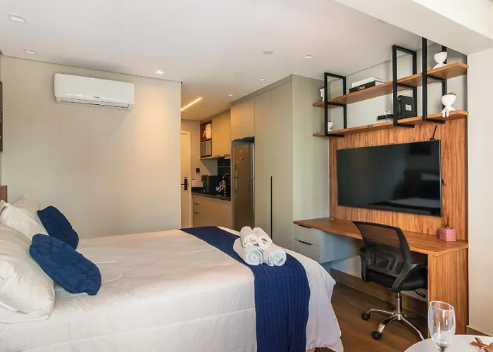 Studio Luxo Com Piscina A 5Min A Pe Do Nubank Parque-915 São Paulo