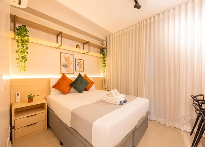 Easy Star - Charmoso studio com cama Queen no Brooklin - NH01I