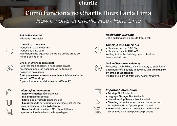 Charlie Houx - Studios Super Confortáveis em Pinheiros ao lado do metrô e poucos passos da Faria Lima