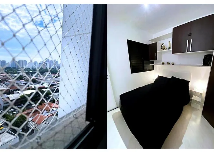 Apartamento Completo Business Comfort Home Office,Ar condicionado Quente e Frio, Estação de Trabalho, perto dos principais locais de eventos da zona sul, WiFi 500MB