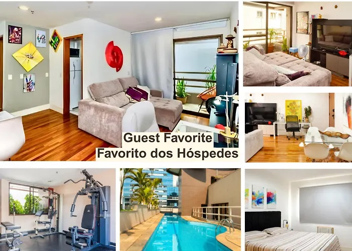 Cozy Ap 50M2, Near Sirio Libanes Hosp, Paulista Ave, Rooftop Pool, Gym, Ac, Free Parking