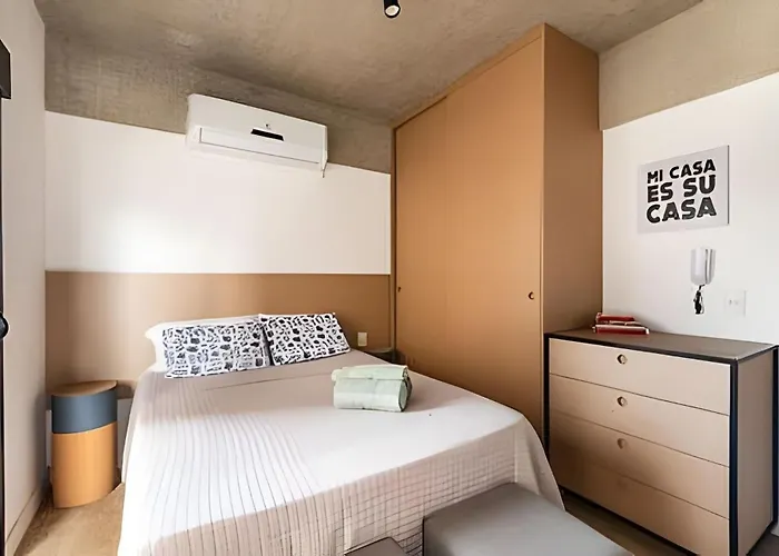 83 New Studio Next Paulista Av, Fast Wifi And Balcony